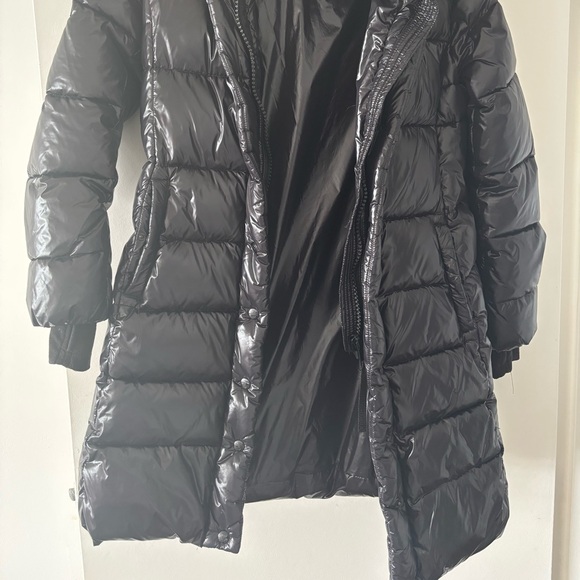 S13 Black Puffer Jacket with Faux Fur Hood - Picture 4 of 7